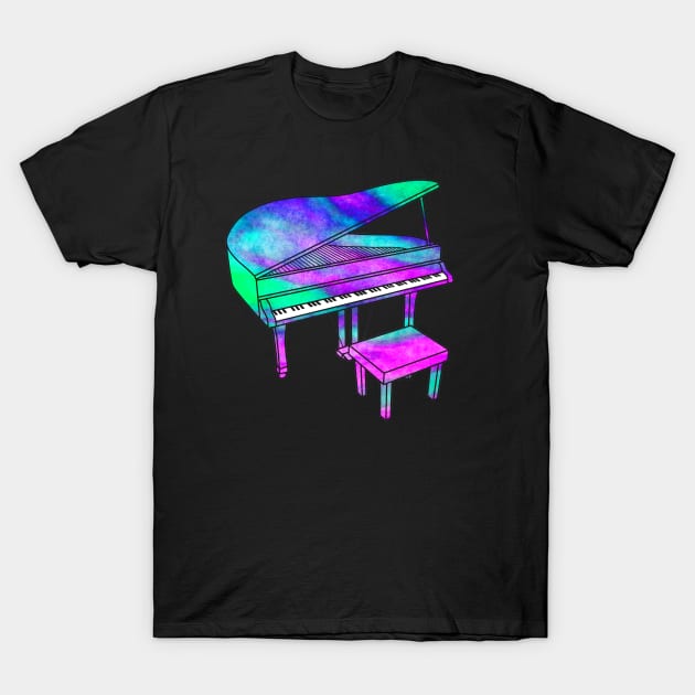 Piano T-Shirt by Kelly Louise Art